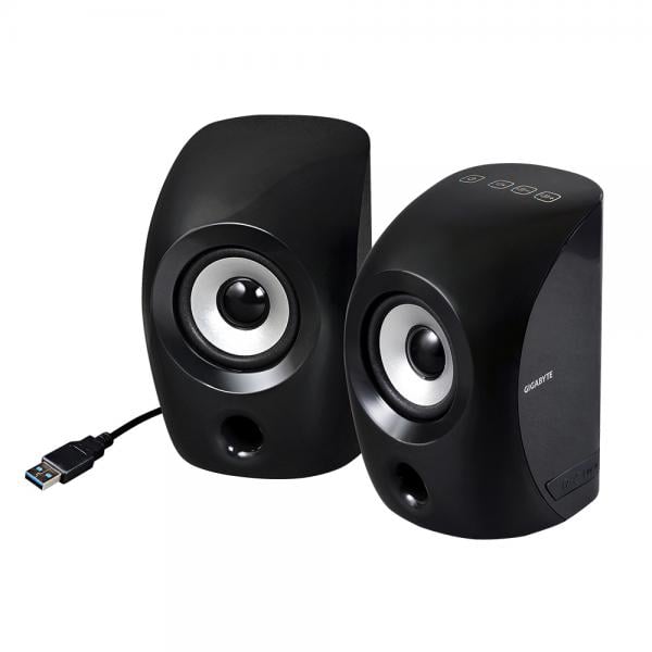 Gigabyte S3000 Digital USB Speakers, USB3.0 AUX-in sound-card intergrated Black
