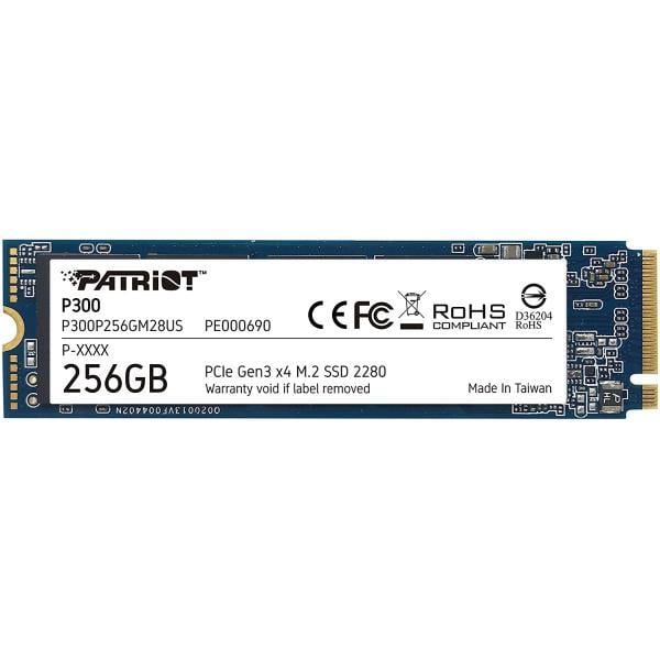 Patriot P300P512GM28 P300 SSD, 512GB, M.2 2280, PCIe NVMe Gen3 x 4, 1700/1100 MB/s, 290K IOPS, 2W