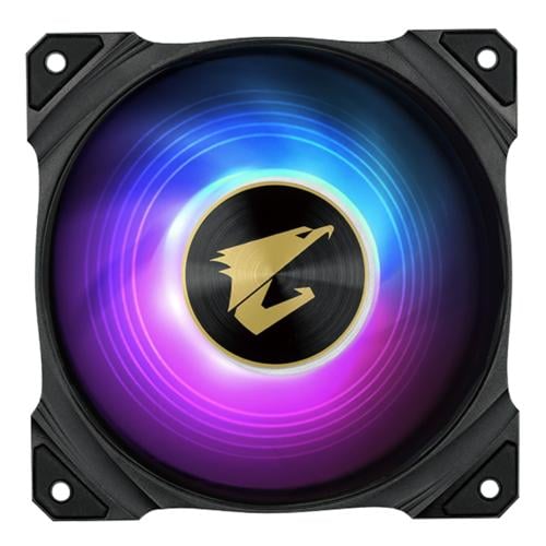 Gigabyte GP-AR120RFAN AORUS 120 ARGB Fan, 12 cm, 800 RPM, 1700 RPM, 28.6 dB, 40.85 cfm