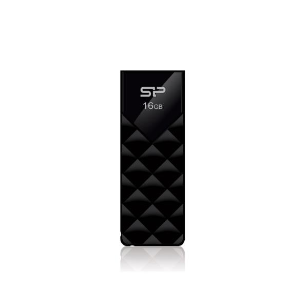 Silicon Power SP016GBUF2U03V1K Ultima U03, 16 GB, USB Type-A, 2.0, Slide, 13 g, Black