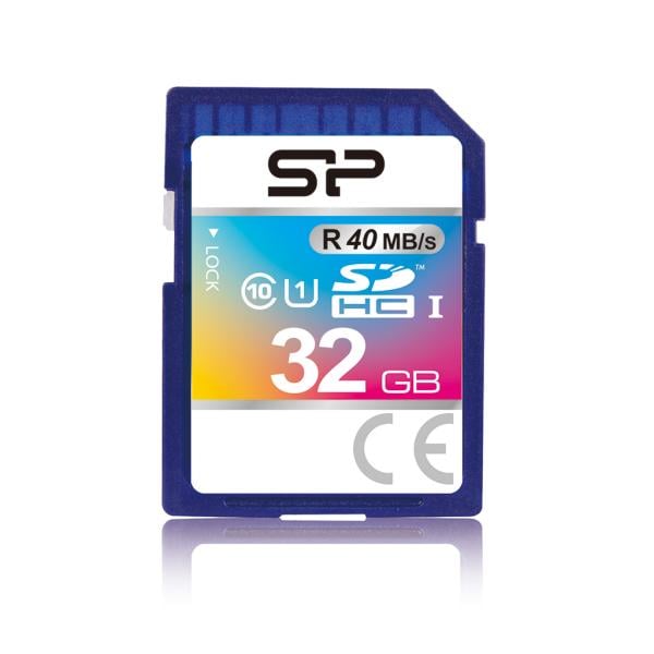Silicon Power SP032GBSDH010V10 SDHC, 32 GB, Class, 40/10MB/s, Blue