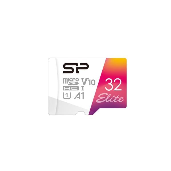 Silicon Power SP032GBSTHBV1V20SP Elite, 32 GB, MicroSDHC, Class 10, UHS-I, 100 MB/s, Class 1 (U1)