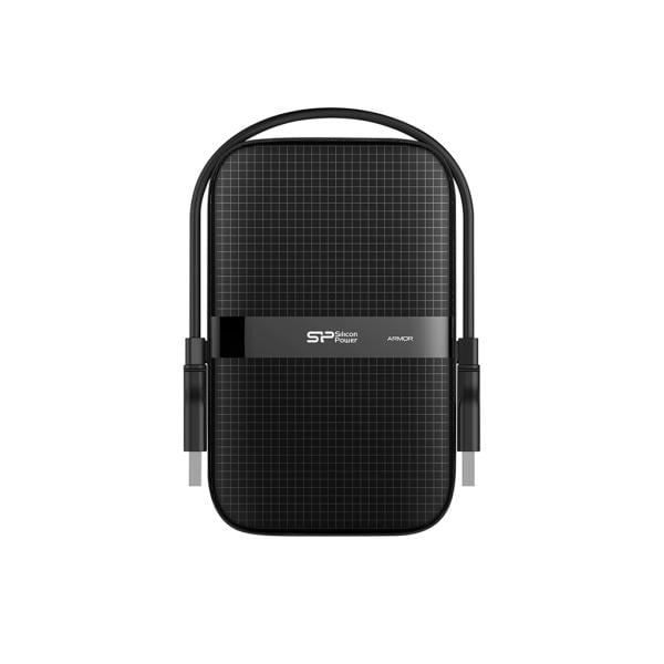 Silicon Power SP040TBPHDA60S3A Armor A60 portable HDD, 4 GB, 2.5", USB 3.2 Gen 1, Shockproof, Black