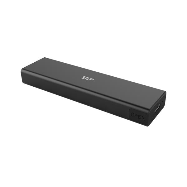 Silicon Power SP000HSPSDPD60CK PD60 SSD enclosure, USB 3.2 Gen 2, M.2, PCIe/ SATA, 10 Gbit/s, Black