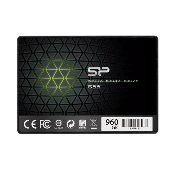 Silicon Power SP960GBSS3S56A25 Slim S56 SSD, 960 GB, 2.5", SATA3, 6 Gbit/s, 560 MB/s, TLC NAND