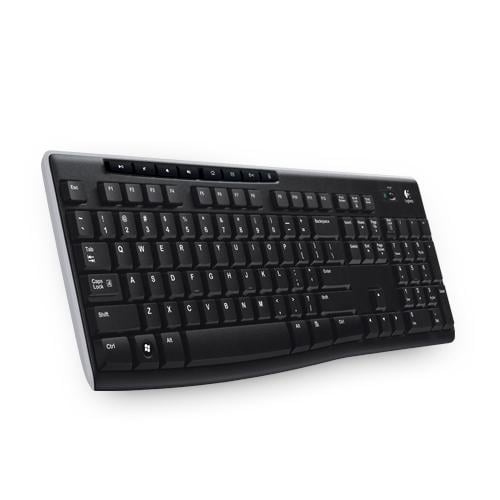 Logitech 920-003738 K270 Wireless Keyboard, QWERTY, RF Wireless, Full-size, Black