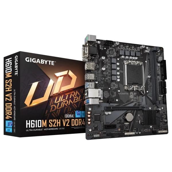 Gigabyte H610M S2H V2 DDR4, mATX, LGA1700, Intel H610, 2x DDR4, M.2, GBe LAN