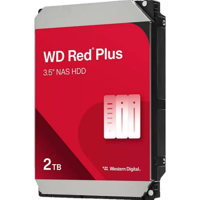 Western Digital WD20EFPX RED PLUS HDD, 2 TB, 3.5", SATA3, 5400 RPM, 256 MB, 175 MB/s