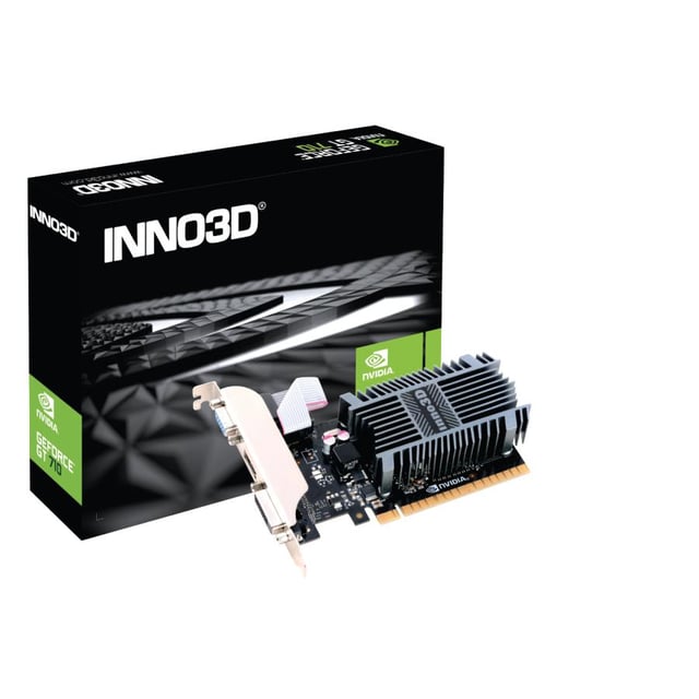 INNO3D N710-1SDV-E3BX GeForce GT710, 2GB SDDR3, 64-bit, 954, 1600,DVI+VGA+HDMI