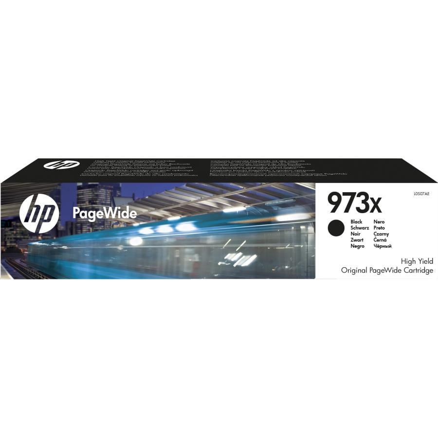 HP L0S07AE 973X High-capacity original PageWide Inkt cartridge, black, 10000 pages
