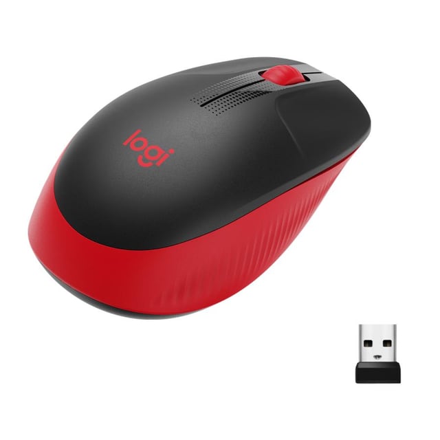 Logitech 910-005908 M190 Full-size wireless mouse, Ambidextrous, Optical, RF Wireless, 1000 DPI, Blk