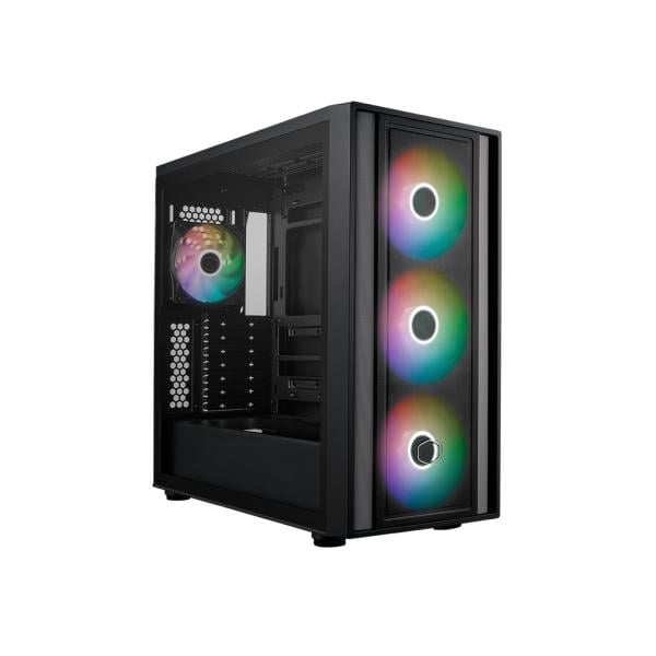 Cooler Master MB600-KGNN-S00 MasterBox 600 Black, eATX, TG, USB 3.2 Gen2, 3x 140mm ARGB, 1x 120mm