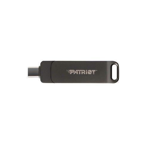 Patriot PE512GR550DSAD RAGE R550 USB Stick, 512 GB, USB 3.2 Gen 1 Type A+C, Swing, Black