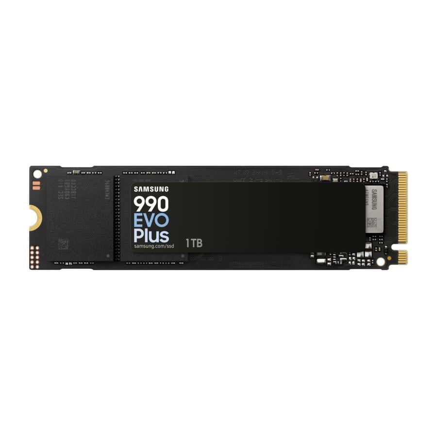 Samsung MZ-V9S1T0BW 990 EVO Plus SSD, 1 TB, M.2, PCIe 4.0, 7150 MB/s, 1350000 IOPS, Black