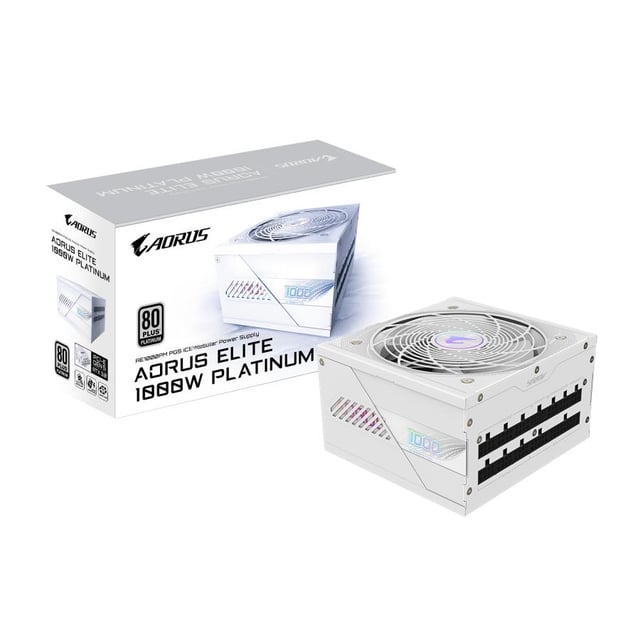 Gigabyte GP-AE1000PM PG5 ICE AORUS ELITE P1000W ICE, PCIe 5.0, 80 PLUS, Fully modular, 120mm, ATX3.0