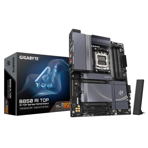 Gigabyte B850 AI TOP, ATX, AMD AM5, B850, 4x DDR5 8600 (OC) AMD EXPO™, Dual 10GbE, WI-Fi 7