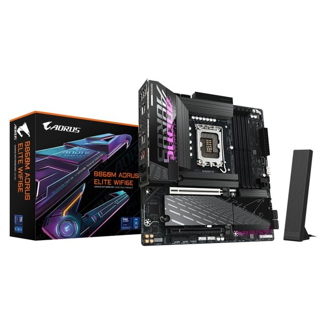 Gigabyte B860M A ELITE WIFI6E AORUS ELITE WIFI6E, mATX, LGA1851, Intel B860, 4x DDR5, Wi-Fi 6E