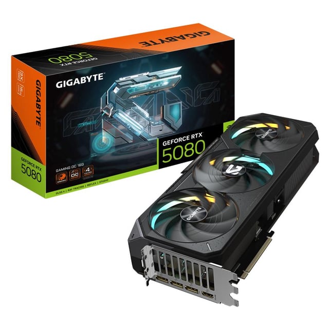 Gigabyte GV-N5080GAMING OC-16GD GeForce RTX 5080 GAMING OC 16G, 16GB, GDDR7, 256bit, PCIe5.0