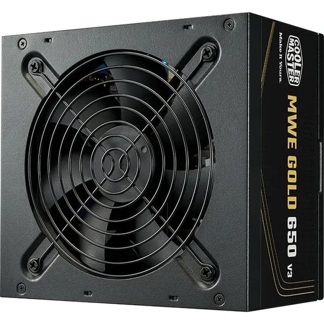 Cooler Master MPE-6502-ACAAG-3BEU MWE Gold 650 V3 Non Modular, ATX 12V Ver. 3.1, 550W, >90%, Black