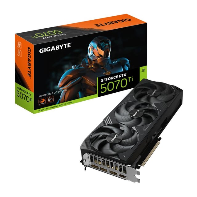 Gigabyte GV-N507TWF3OC-16GD GeForce RTX 5070 Ti WINDFORCE OC SFF 16G, 16GB, GDDR7, 256 bit