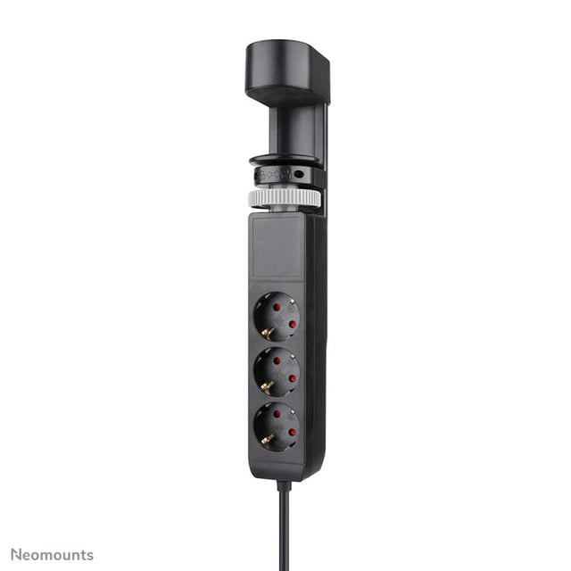 Neomounts DS22-840BL6 desk socket with clamp, 1.4 m, Indoor, Type F, Plastic, Black, Power Delivery