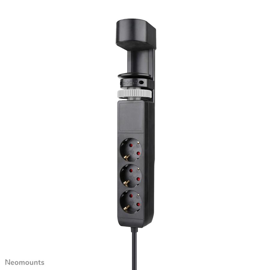 Neomounts DS22-840BL6 desk socket with clamp, 1.4 m, Indoor, Type F, Plastic, Black, Power Delivery