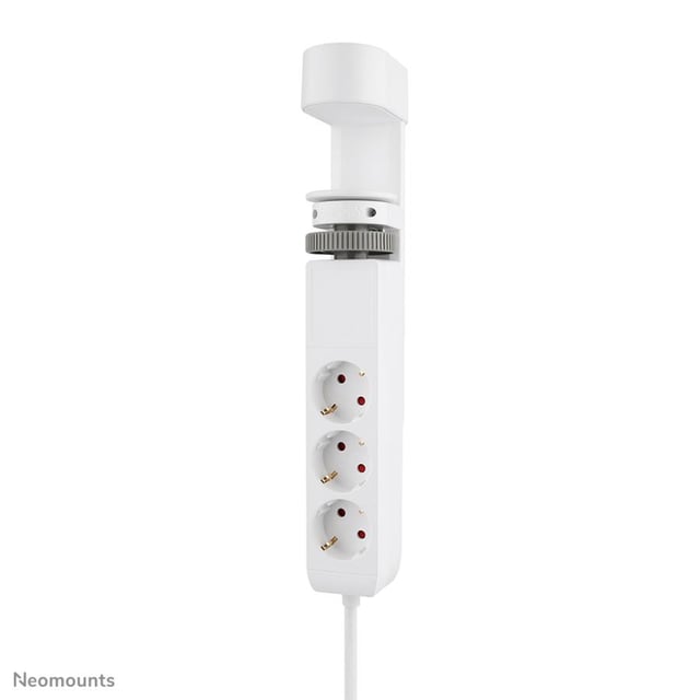Neomounts DS22-840WH6 desk socket with clamp, 1.4 m, Indoor, Type F, Plastic, White, Power Delivery