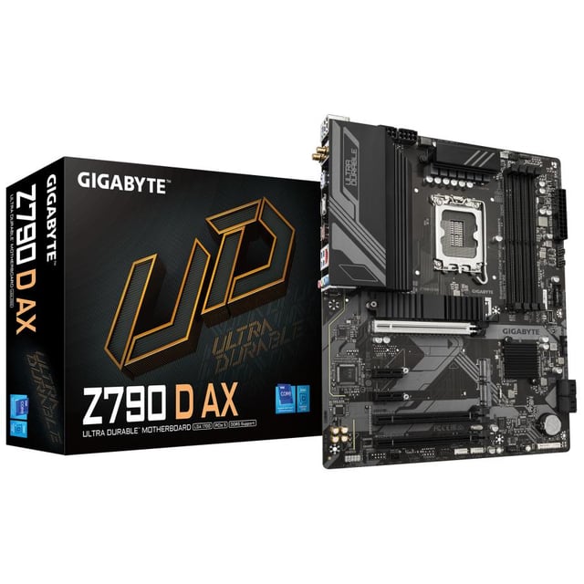 Gigabyte Z790 D AX Z790 D AX, Intel LGA1700, 14th Gen, DDR5, 3xPCIe 4.0 M.2, Wi-Fi 6E, 2.5GbE LAN