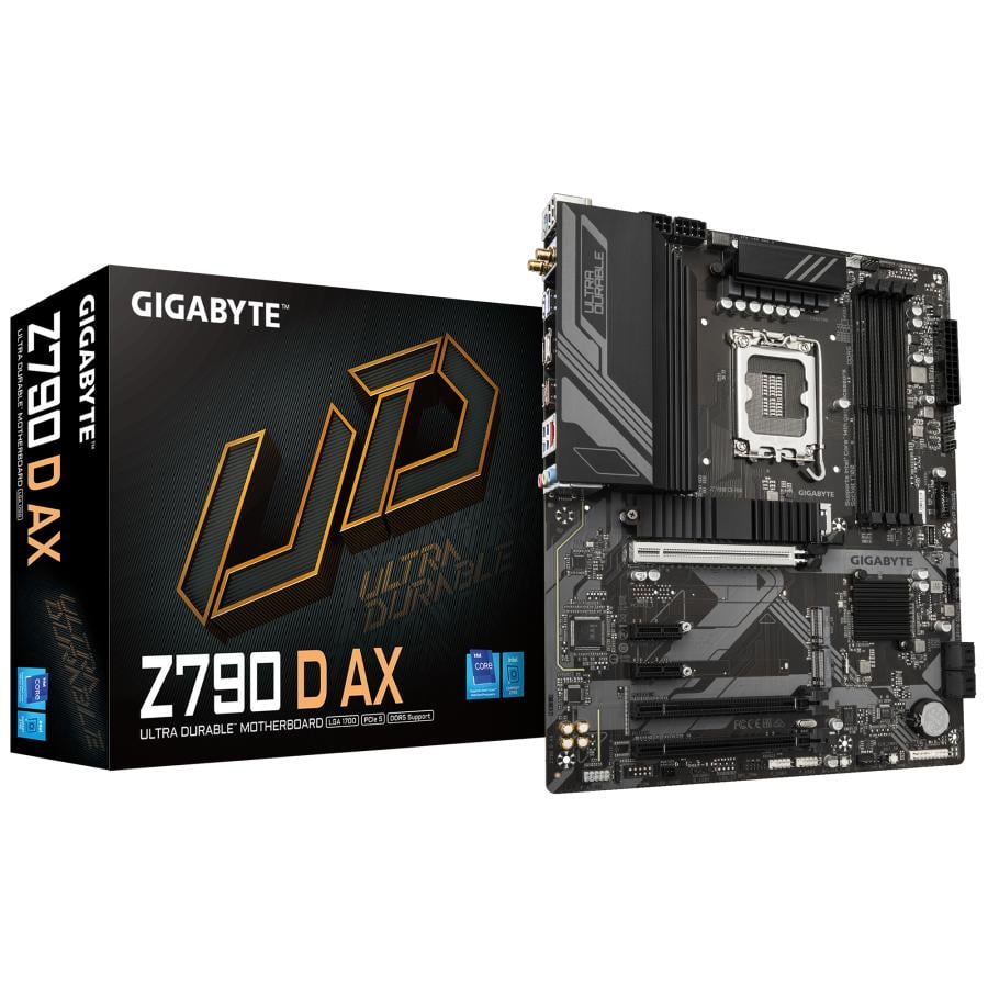 Gigabyte Z790 D AX Z790 D AX, Intel LGA1700, 14th Gen, DDR5, 3xPCIe 4.0 M.2, Wi-Fi 6E, 2.5GbE LAN
