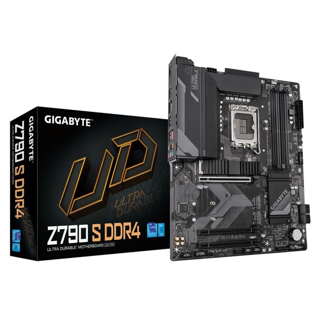 Gigabyte Z790 S DDR4 Z790 S, ATX, LGA1700, 14th Gen, DDR4, 3x PCIe 4.0 M.2, 2.5GbE LAN, USB 3.2 Gen2