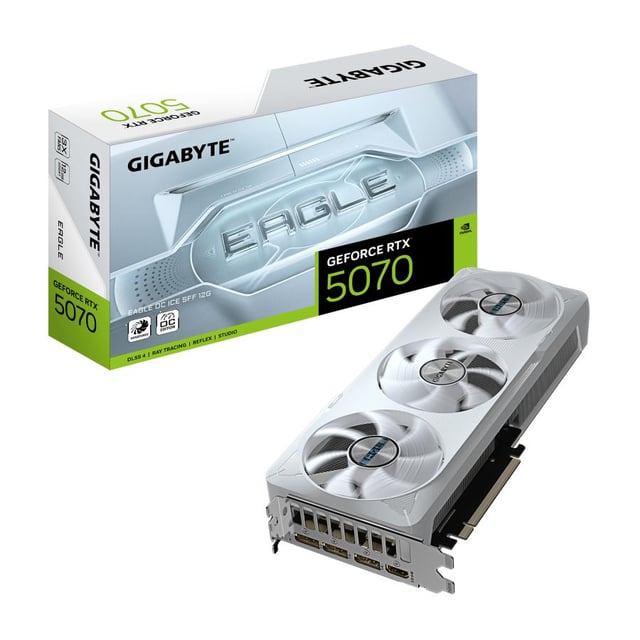 Gigabyte GV-N5070EAGLEOC ICE-12GD GeForce RTX 5070 EAGLE OC ICE SFF 12G, 12 GB, GDDR7, 192 bit