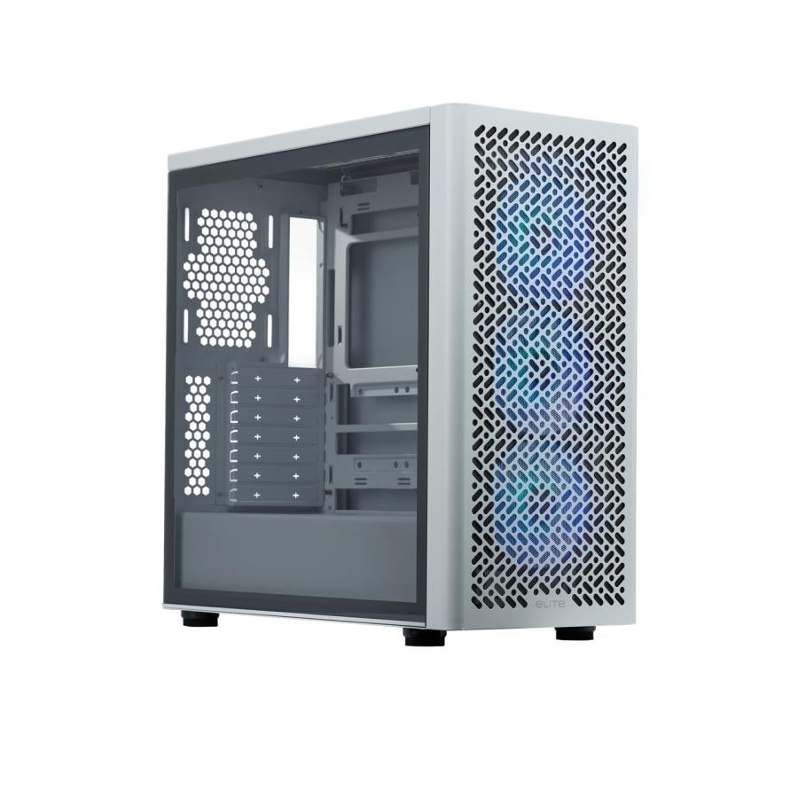 Cooler Master E502-WGNN-S00 Elite 502 Midi-Tower, ATX, Window, 3x 120mm ARGB, USB Type-C, White