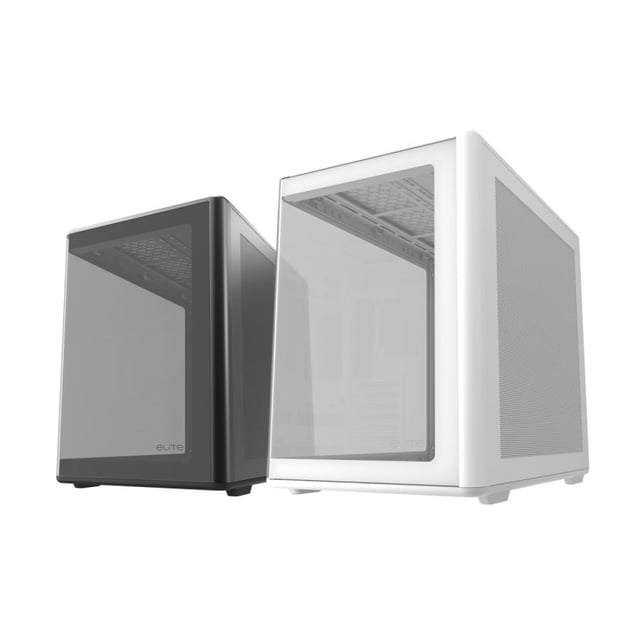 Cooler Master E600-WGNN-S01 Elite 600 White, Tempered Glass, Panoramic Panel, Full curved, 4x ARGB