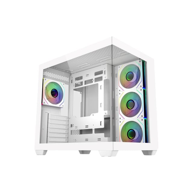 Cooler Master E681-WHNN-S00 Elite 681 White, 270° Full-View Tempered Glass, Seamless Bevel, 4x ARGB