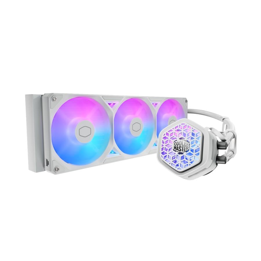 Cooler Master MLX-D36M-A25SZ-VW Masterliquid Atmos II VRM Fan White, 360mm Radiator, 3x 120mm
