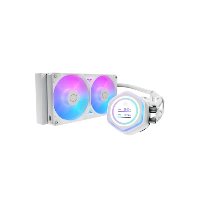 Cooler Master MLX-D24M-A25SZ-LW Atmos II LCD White, 240mm Radiator, 2x 120mm Sickleflow