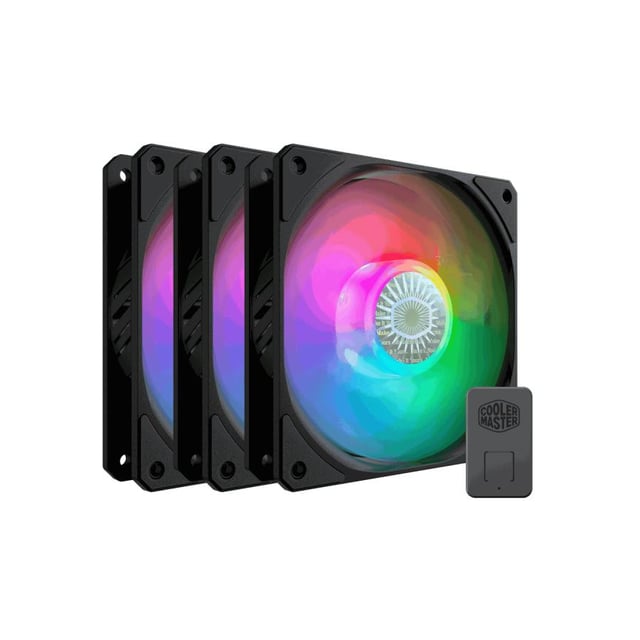Cooler Master MFW-B2DN-173PA-R1 SickleFlow 120 ARGB 3 in 1 Pack, 120 mm, 1750 RPM, Sleeve, Black