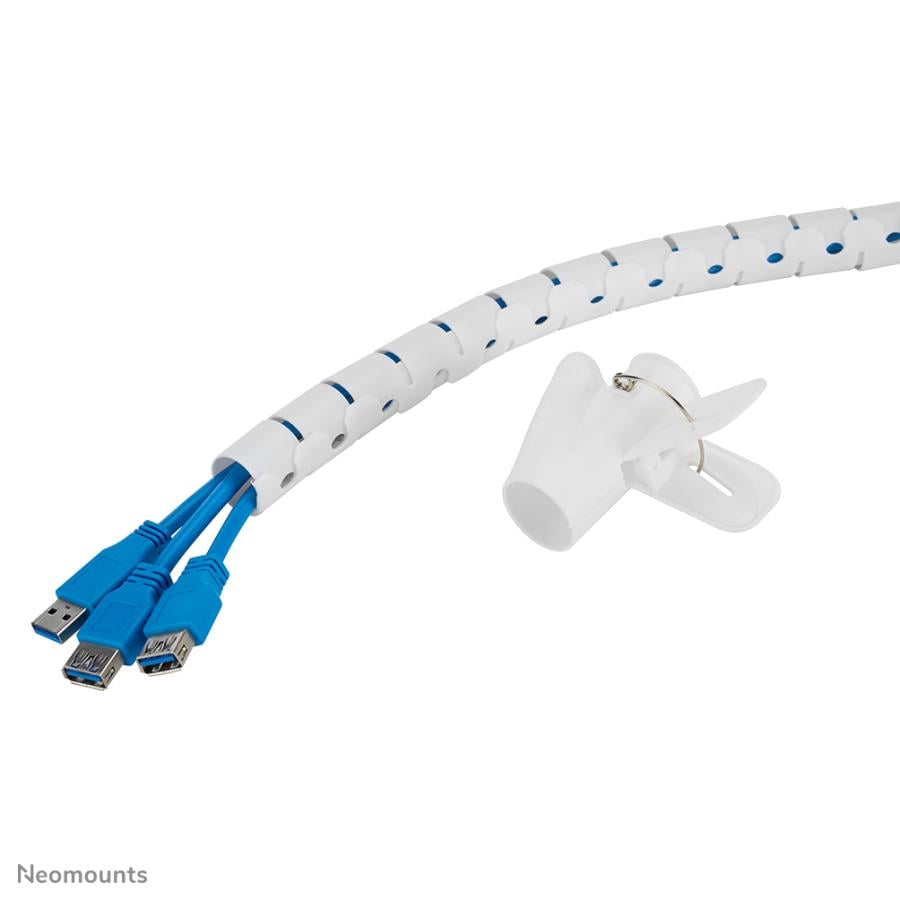 Neomounts ADS06-142WH Cable sleeve for 1-5 cables, universal cable sleeve, Desk, Plastic, Black