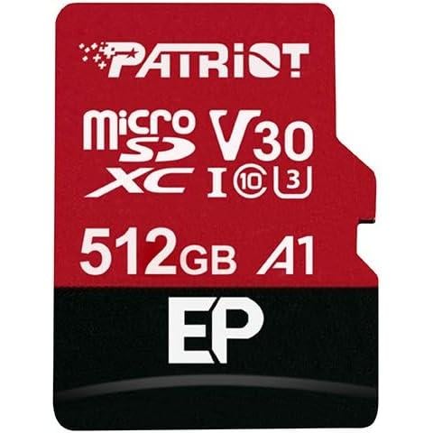 Patriot PEF512GEPEXMCX EP SERIES EXPRESS MICRO SDXC, 512GB, V30, A1, U3, 90 MB/s, W/O adapter
