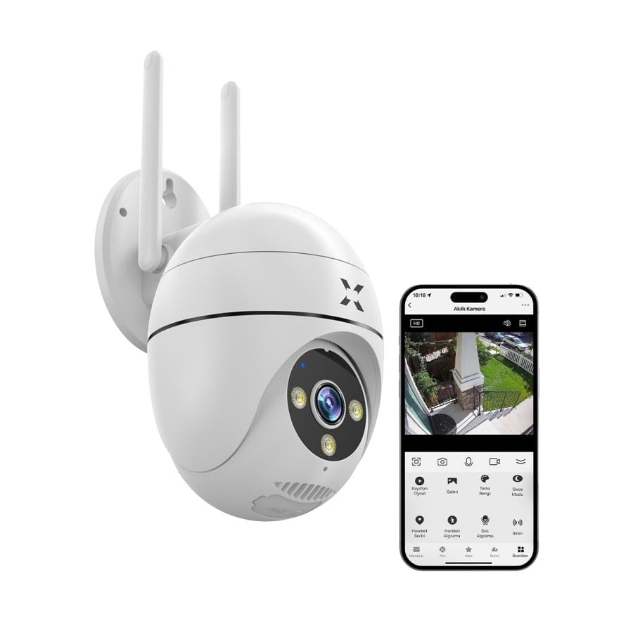 XENON Smart X7266 Smart Camera Outdoor Wi-Fi, FHD, 3 MP, White