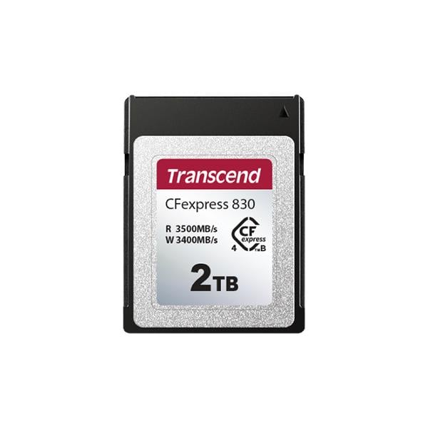 Transcend TS1TCFE830 CF Express Card, 1TB, NVMe PCIe Gen4 x2, TLC, 3,500/3,300 MB/s, Black