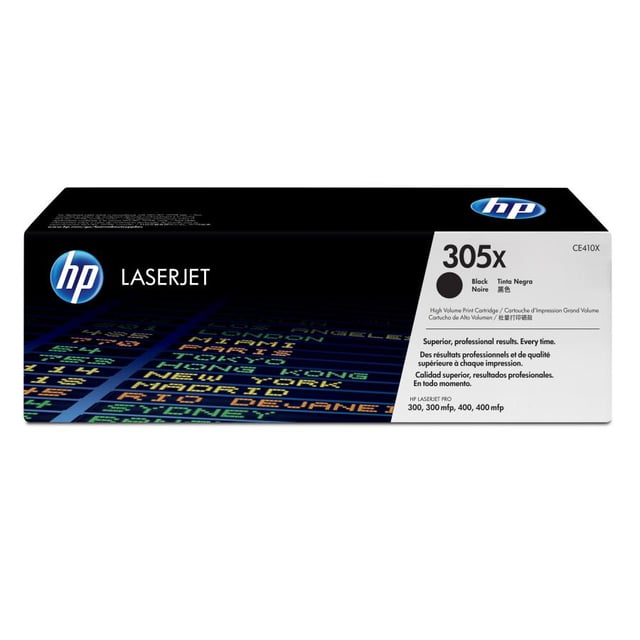 HP CE410X 305XL High Yield Black Original LaserJet Toner Cartridge, 4000 pages, Black, 1 pc(s)