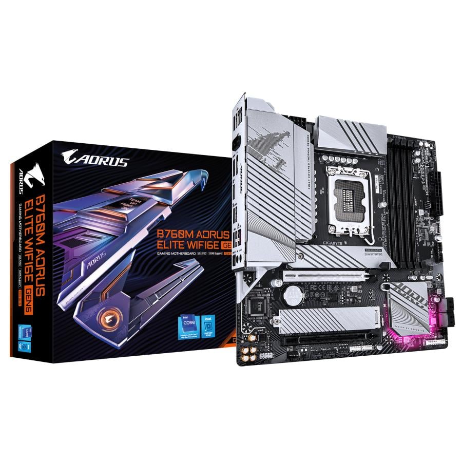 Gigabyte B760M A E WF6E GEN5 B760M AORUS ELITE WIFI6E GEN5, Intel LGA 1700, DDR5, 2.5 Gbe, Wi-Fi 6E