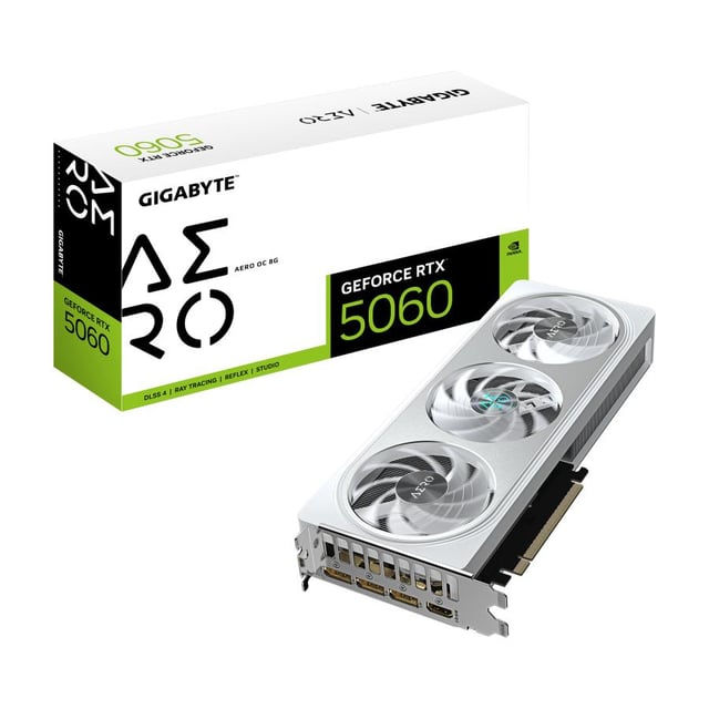 Gigabyte GV-N5060AERO OC-8GD GeForce RTX 5060 AERO OC 8G, 8GB GDDR7, 128bit, PCIe 5.0, 2595 Mhz