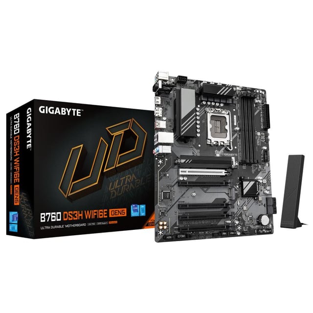 Gigabyte B760 DS3H WF6E GEN5, ATX, Intel LGA1700, DDR5, 2x M.2, Wi-Fi 6E, GbE LAN, USB 3.2 Gen 2x2