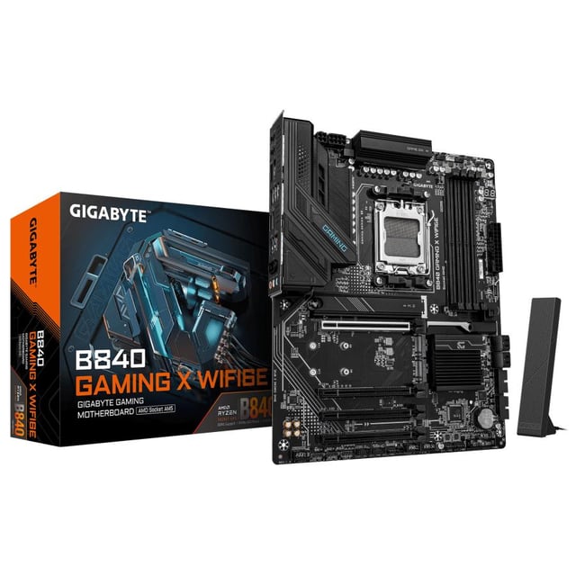 Gigabyte B840 GAMING X WF6E, ATX, AMD AM5, DDR5 OC, PCIe 4.0, M.2, WI-Fi 6E, 2.5 GbE, USB 3.2 Gen 2