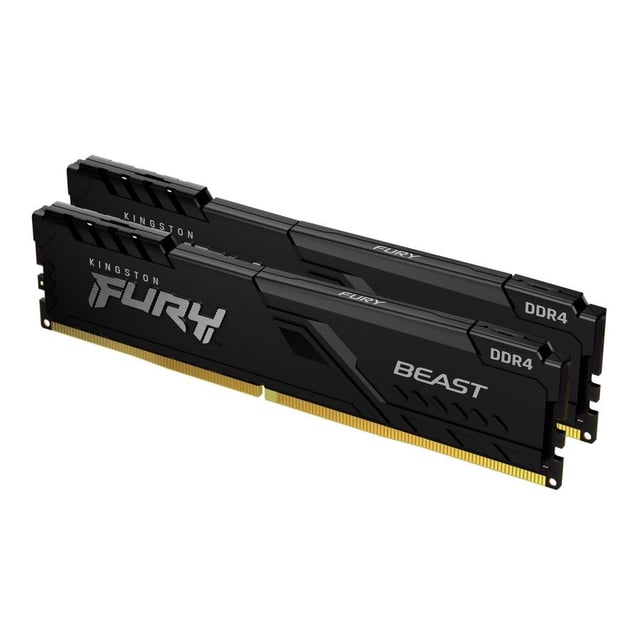 Kingston KF432C16BB1K2/32 FURY Beast DIMM Kit, 32GB, DDR4, 3200 Mhz, CL16, 1Gx8 Black, 288-pin