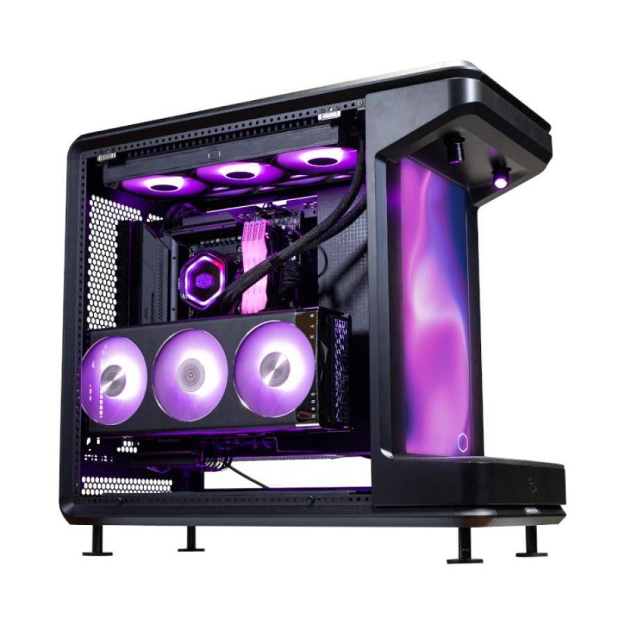 Cooler Master MF360-KHNN-S02 MasterFrame 360 Stage LCD Midi-Tower, ATX, LCD, Window, Black