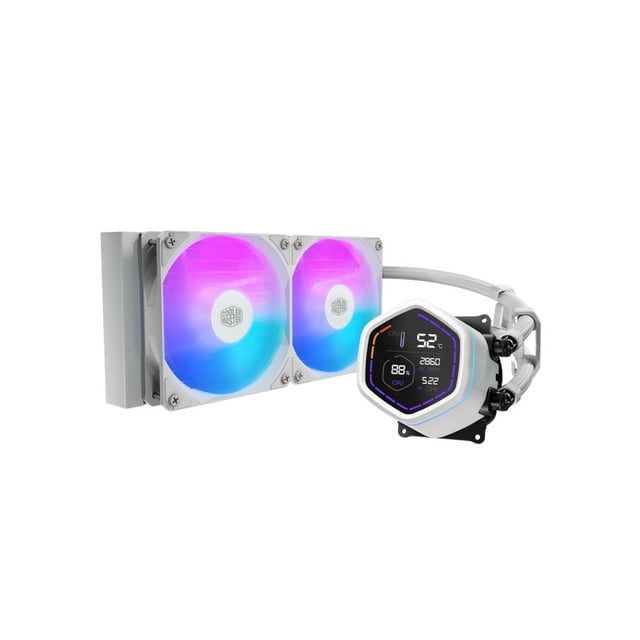 Cooler Master MLX-D24M-A18PW-RD ML Core Nex Digital 240 White ARGB, 2x 120mm, 650 ~ 1750 RPM