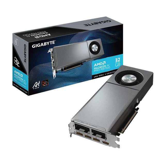 Gigabyte GV-R9700AI TOP-32GD Radeon AI PRO R9700 AI TOP 32G, 32GB GDDR6, 256 bit, PCIe 5.0 x16